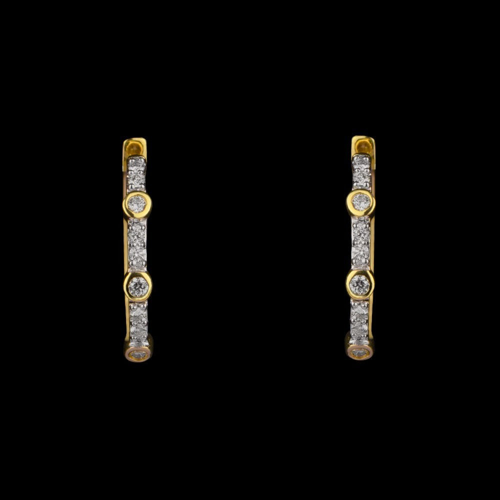 14K Yellow Gold Diamond Earrings - 0.28ct VVS-VS-HI