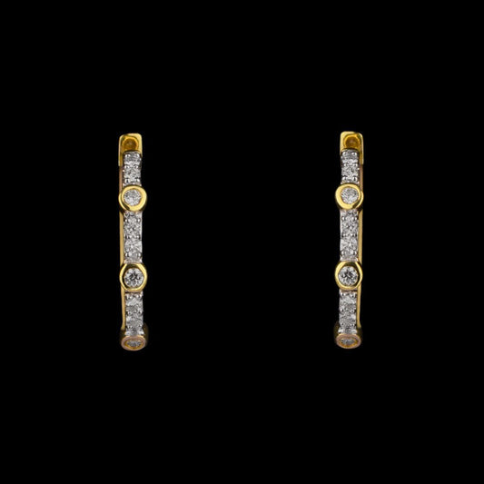 14K Yellow Gold Diamond Earrings - 0.28ct VVS-VS-HI