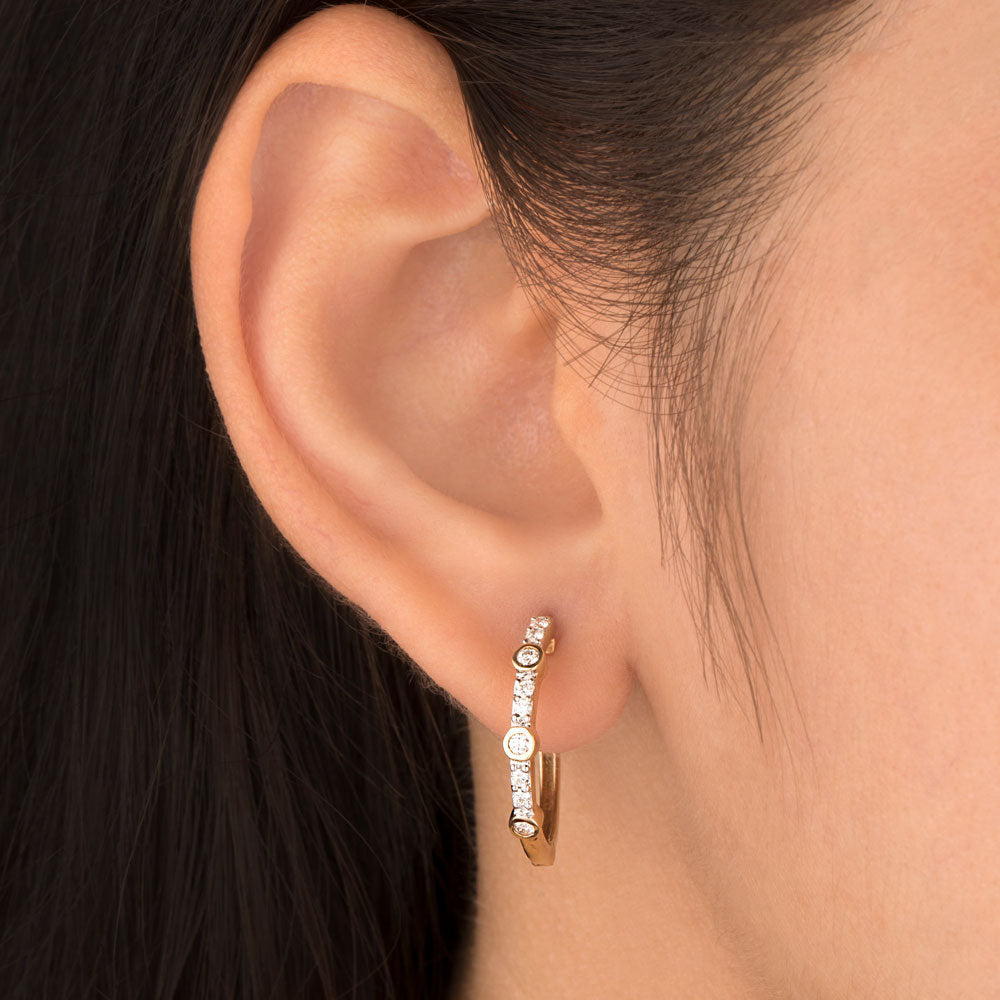 14K Yellow Gold Diamond Earrings - 0.28ct VVS-VS-HI