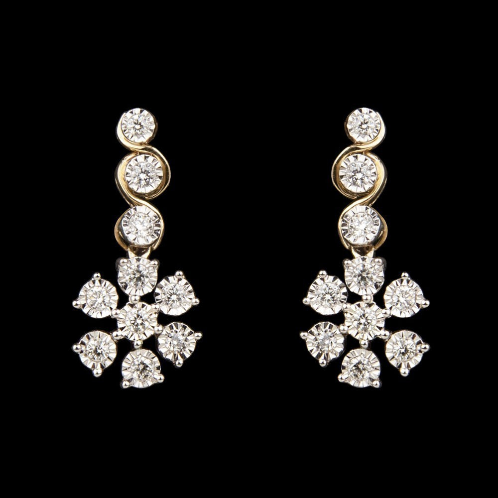 14K Yellow Gold Diamond Earrings - 0.36ct VVS-VS-HI