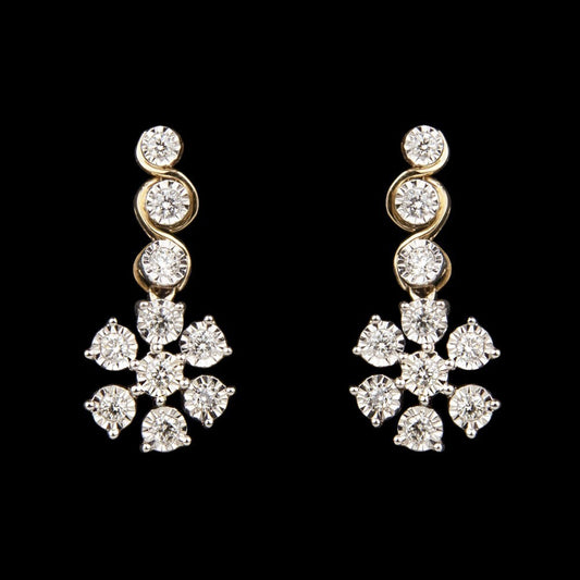 14K Yellow Gold Diamond Earrings - 0.36ct VVS-VS-HI