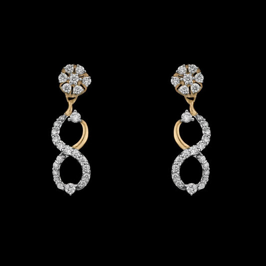 14K Yellow Gold Diamond Earrings - 0.43ct SI-GH