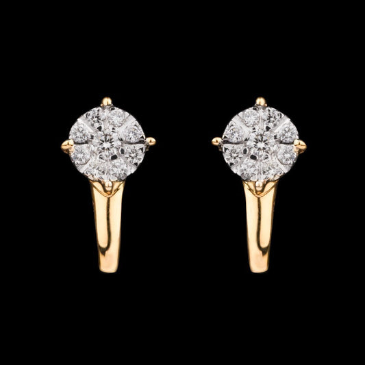 14K Yellow Gold Diamond Earrings - 0.23ct SI-GH