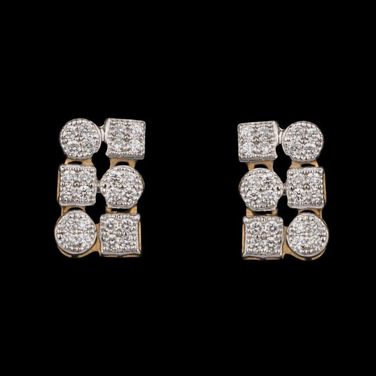 18K Yellow Gold Diamond Earrings - 0.22ct VS-GH