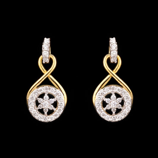 18K Yellow Gold Diamond Earrings - 0.19ct VS-GH