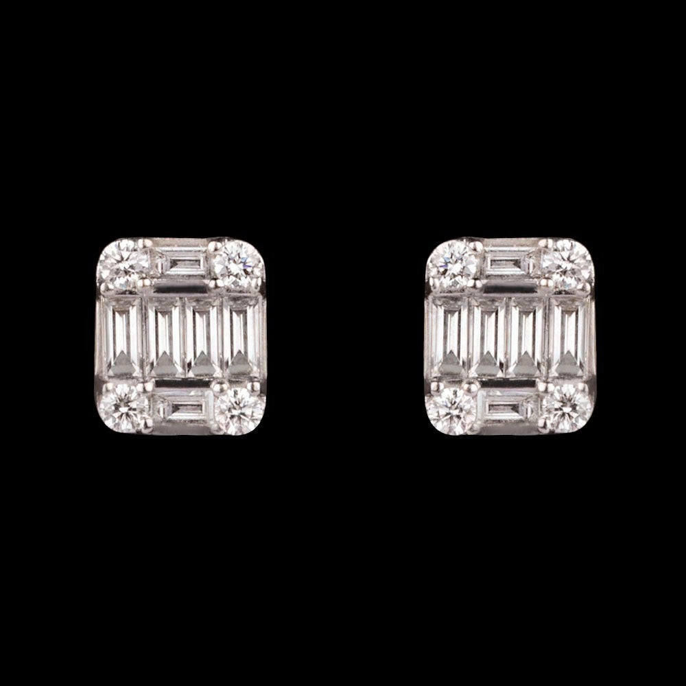 18K Yellow Gold Diamond Earrings - 0.57ct VVS-VS-EF