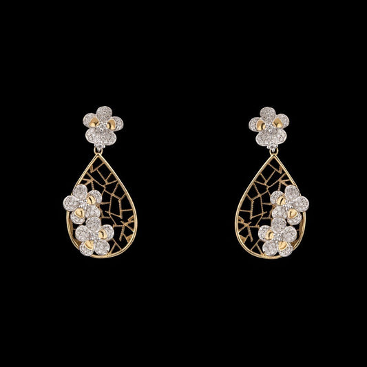 14K Yellow Gold Diamond Earrings - 0.53ct SI-IJ