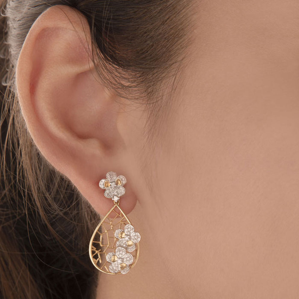 14K Yellow Gold Diamond Earrings - 0.53ct SI-IJ