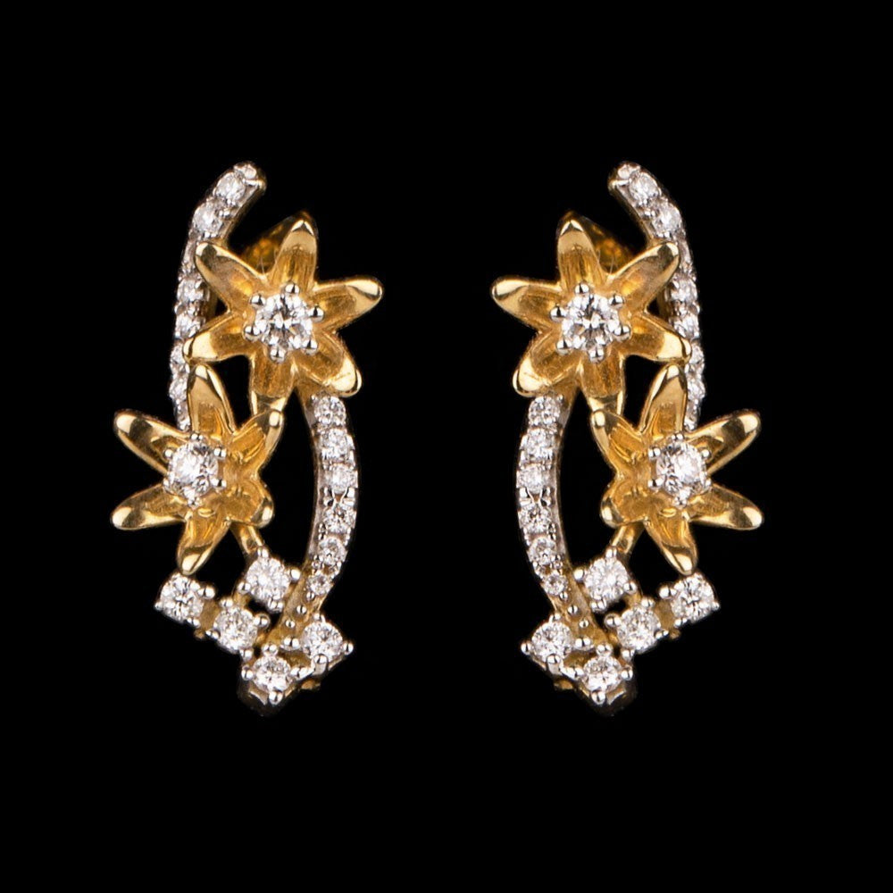 14K Yellow Gold Diamond Earrings - 0.28ct SI-GH