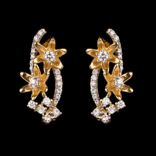 14K Yellow Gold Diamond Earrings - 0.28ct SI-GH