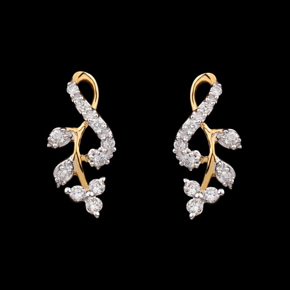 14K Yellow Gold Diamond Earrings - 0.19ct VVS-VS-GH