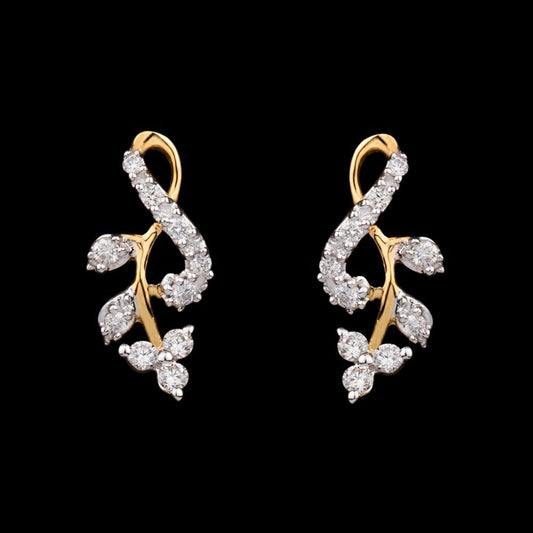 14K Yellow Gold Diamond Earrings - 0.19ct VVS-VS-GH