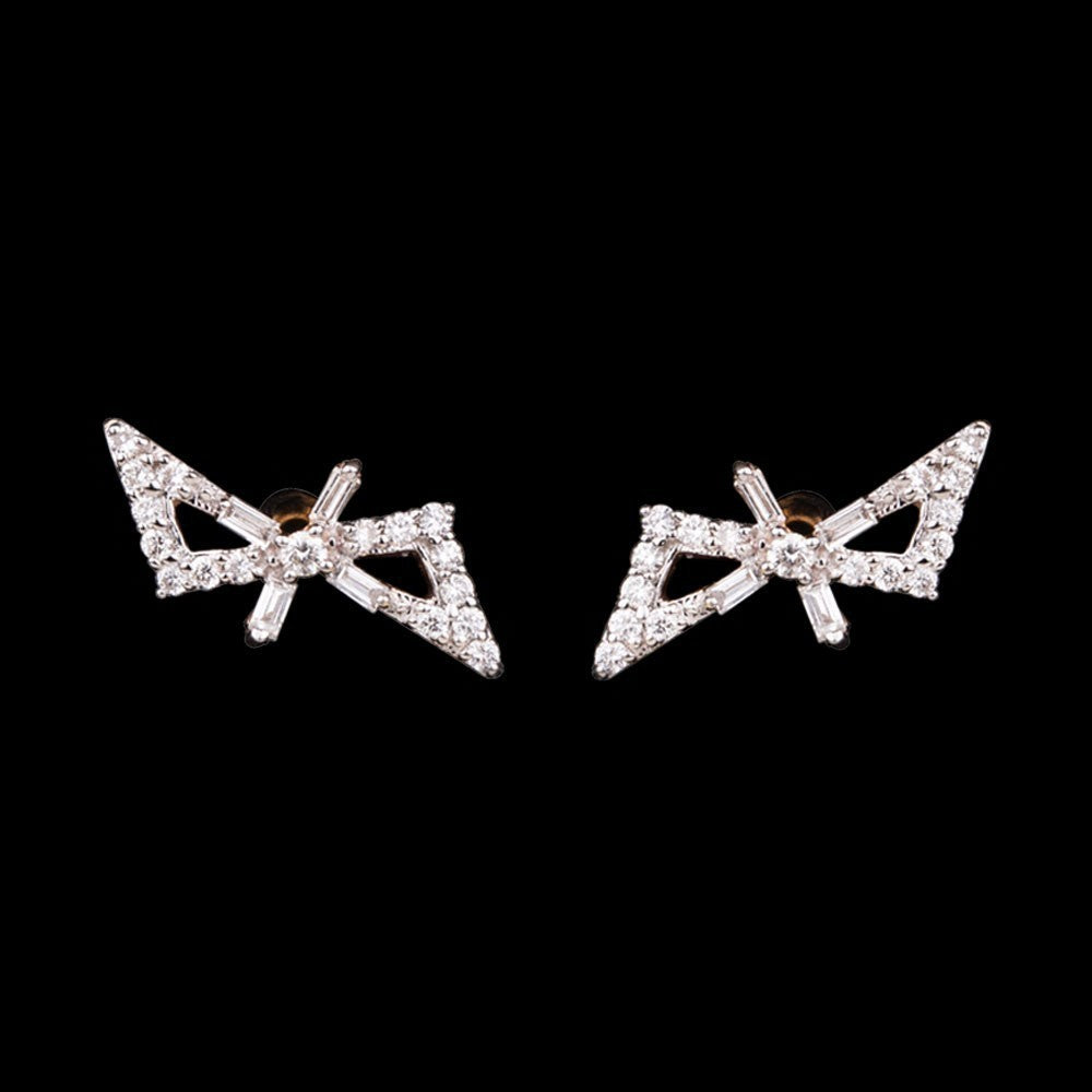 18K Yellow Gold Diamond Earrings - 0.41ct VS-GH