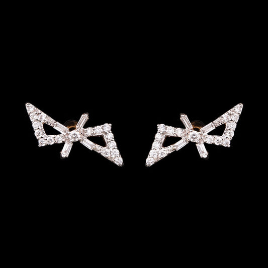 18K Yellow Gold Diamond Earrings - 0.41ct VS-GH