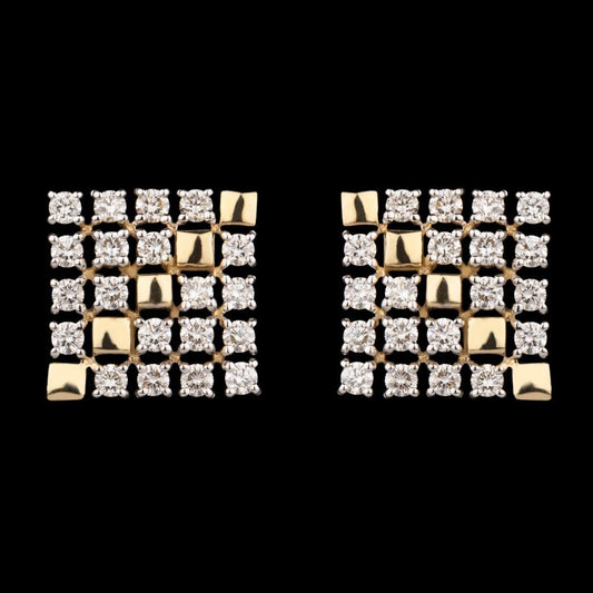 14K Yellow Gold Diamond Earrings - 1.34ct VS-SI-HI