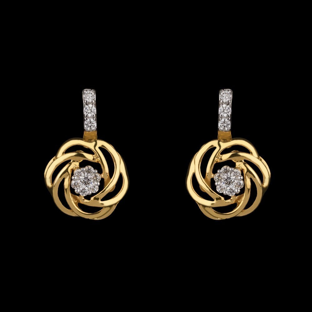 14K Yellow Gold Diamond Earrings - 0.26ct VS-GH