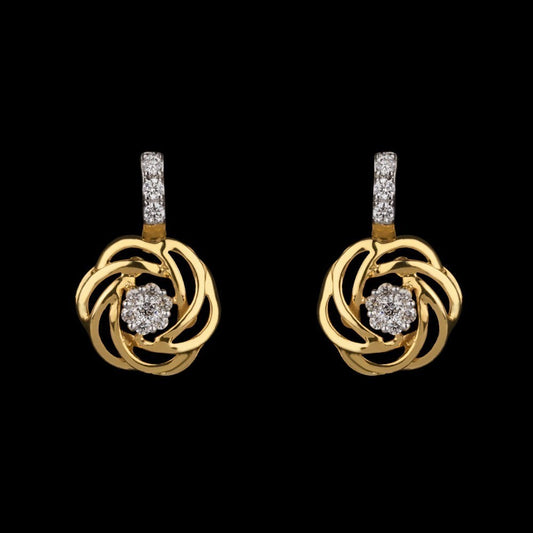 14K Yellow Gold Diamond Earrings - 0.26ct VS-GH