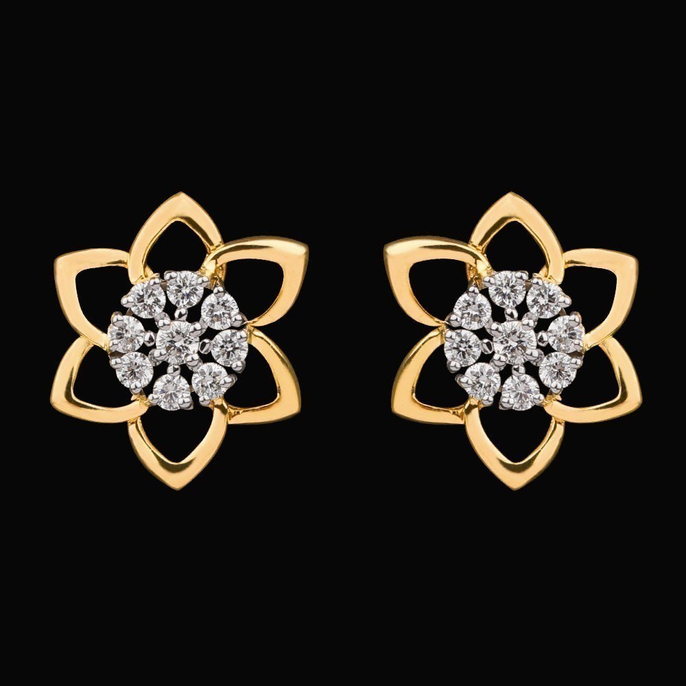 14K Yellow Gold Diamond Earrings - 0.29ct VS-GH