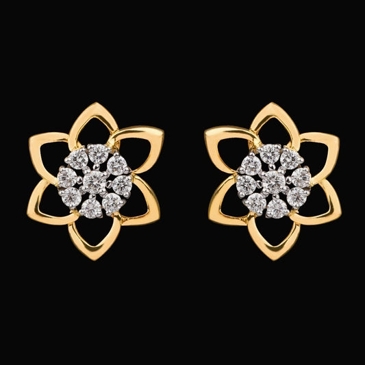 14K Yellow Gold Diamond Earrings - 0.29ct VS-GH