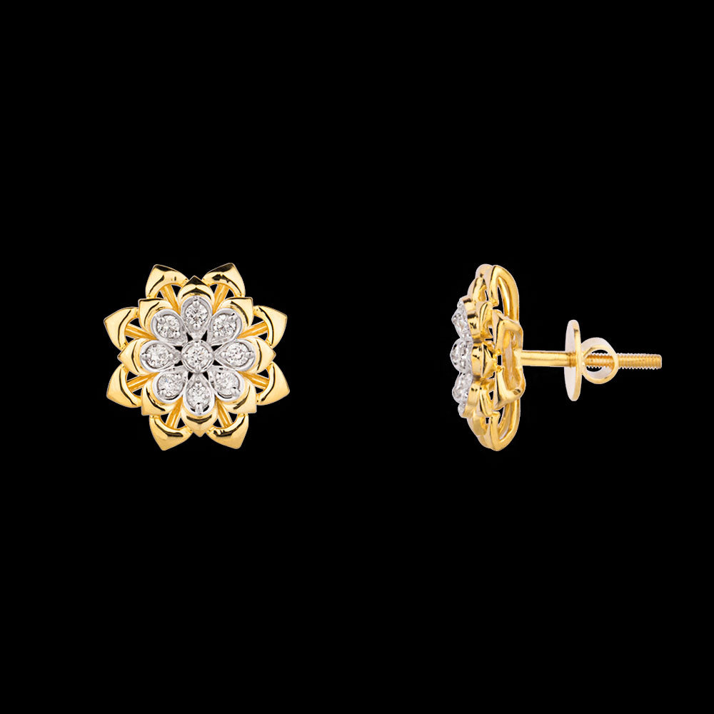 14K Yellow Gold Diamond Earrings - 0.313ct VVS-VS-GH