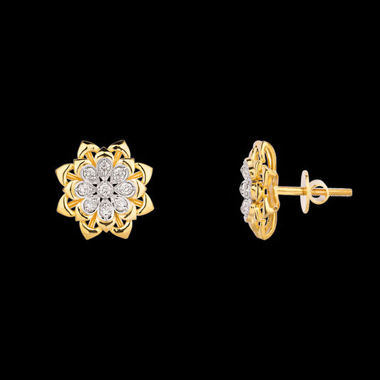14K Yellow Gold Diamond Earrings - 0.313ct VVS-VS-GH