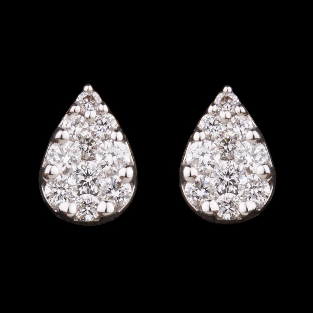 18K Yellow Gold Diamond Earrings - 0.175ct VVS-VS-GH