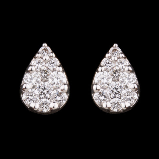 18K Yellow Gold Diamond Earrings - 0.175ct VVS-VS-GH