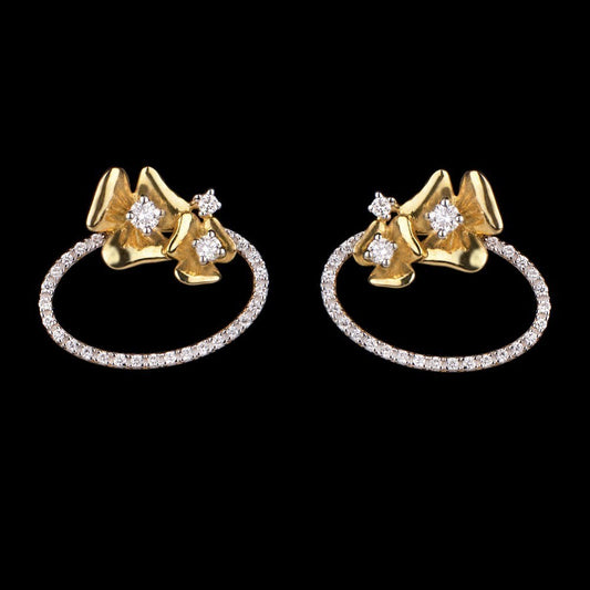 14K Yellow Gold Diamond Earrings - 0.4ct SI-GH
