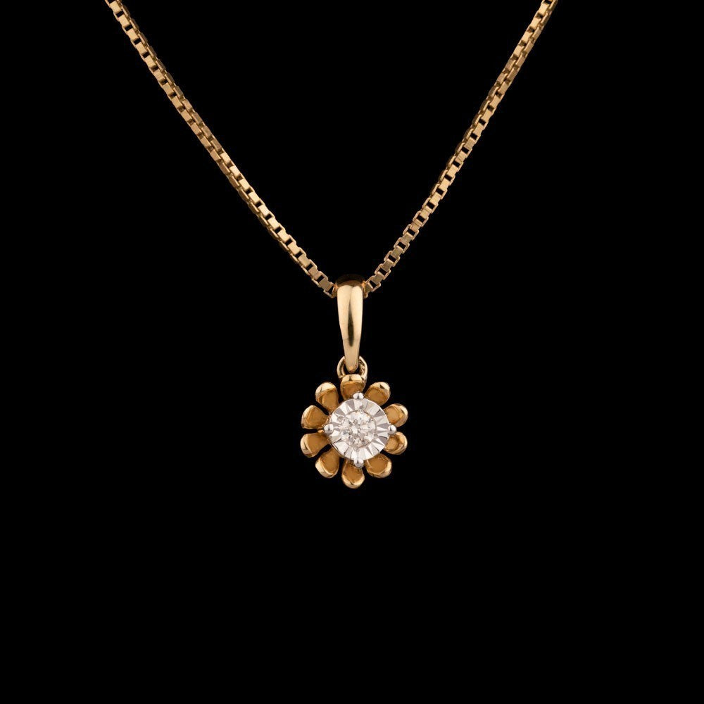 18K Rose Gold Diamond Pendant - 0.079ct VVS-GH