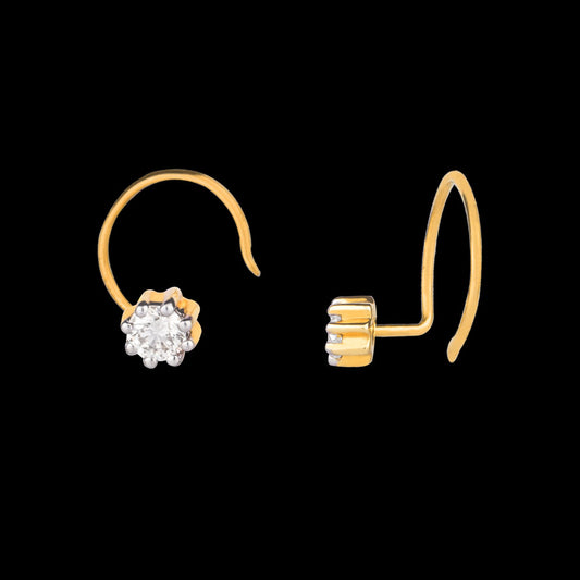 14K Yellow Gold Diamond Nosepin - 0.07ct SI-IJ