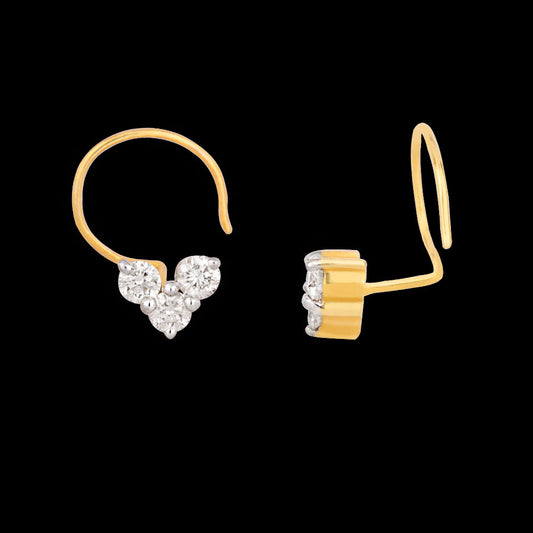 14K Yellow Gold Diamond Nosepin - 0.1ct VS-HI