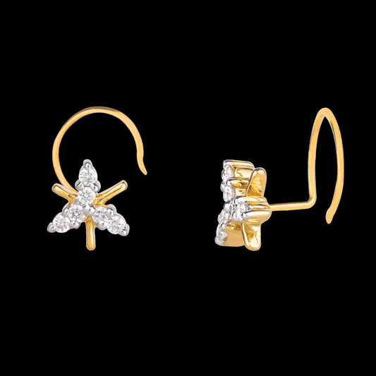 14K Yellow Gold Diamond Nosepin - 0.05ct VVS-VS-GH
