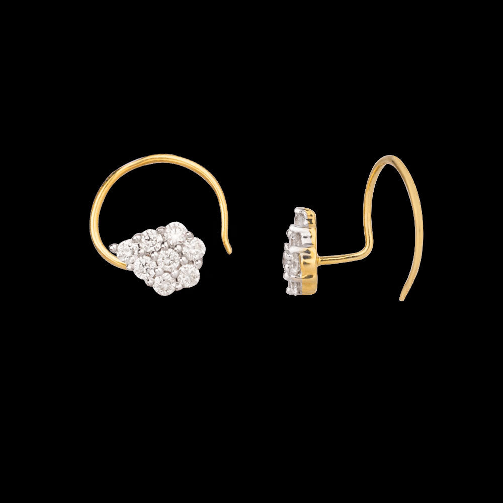 14K Yellow Gold Diamond Nosepin - 0.11ct VS-HI