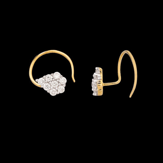 14K Yellow Gold Diamond Nosepin - 0.11ct VS-HI