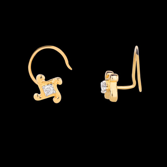 14K Yellow Gold Diamond Nosepin - 0.03ct SI-IJ