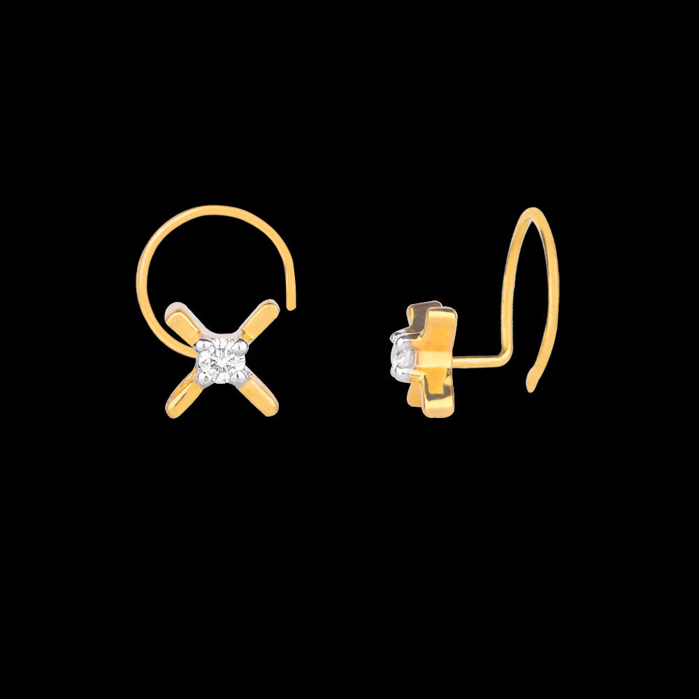 14K Yellow Gold Diamond Nosepin - 0.04ct VS-GH