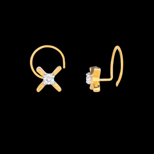 14K Yellow Gold Diamond Nosepin - 0.04ct VS-GH