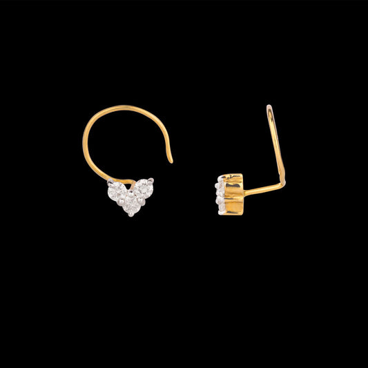 14K Yellow Gold Diamond Nosepin - 0.07ct VVS-VS-GH