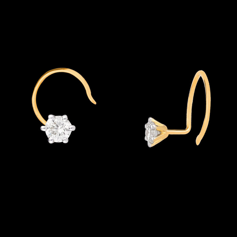 14K Yellow Gold Diamond Nosepin - 0.089ct VS-HI