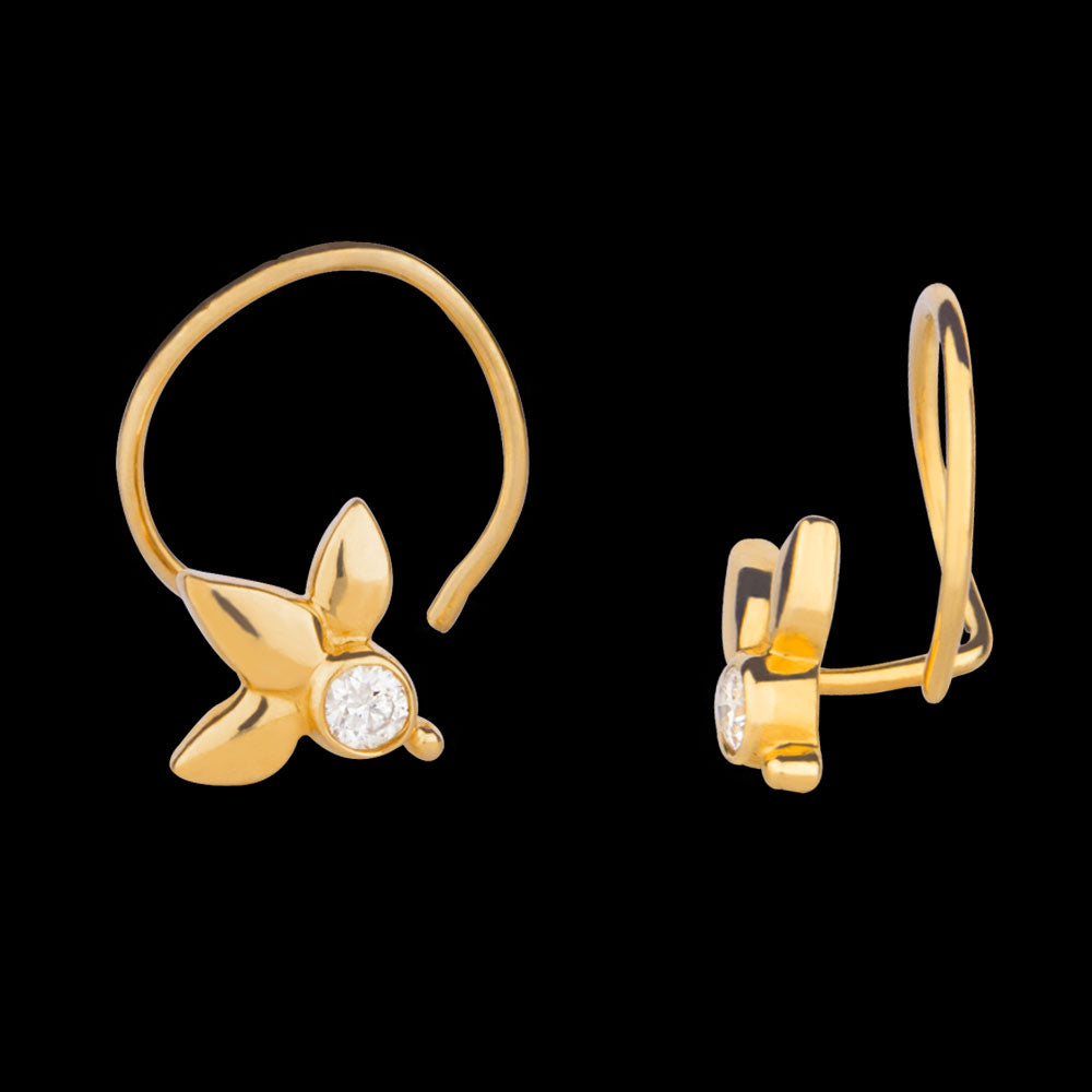 14K Yellow Gold Diamond Nosepin - 0.03ct VS-GH