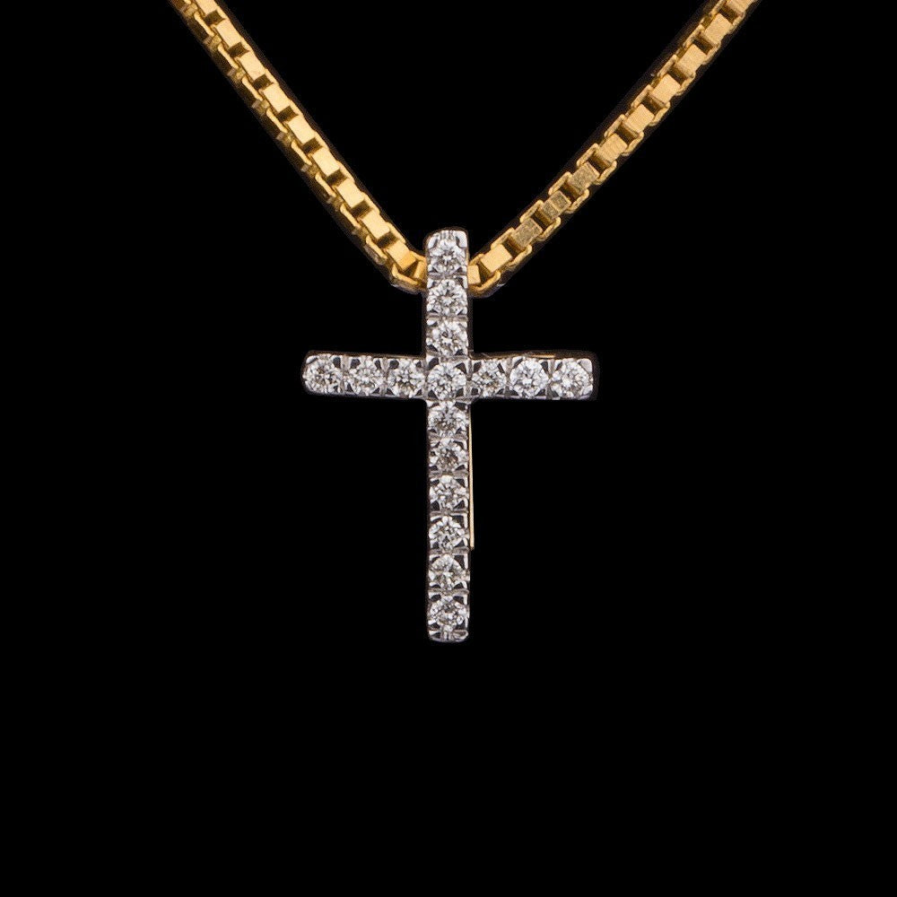 14K Yellow Gold Diamond Pendant - 0.05ct VVS-VS-GH