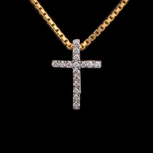 14K Yellow Gold Diamond Pendant - 0.05ct VVS-VS-GH