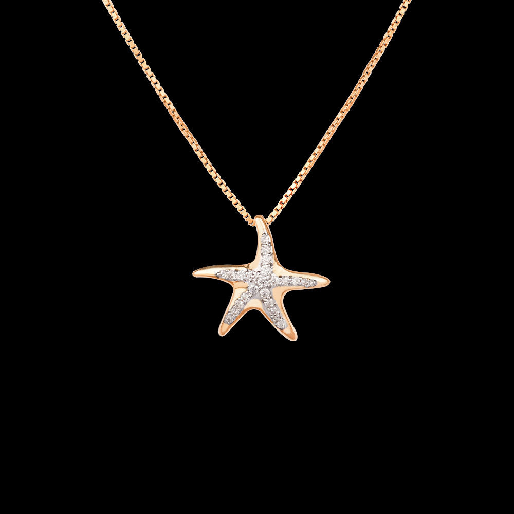 14K Yellow Gold Diamond Pendant - 0.15ct SI-IJ