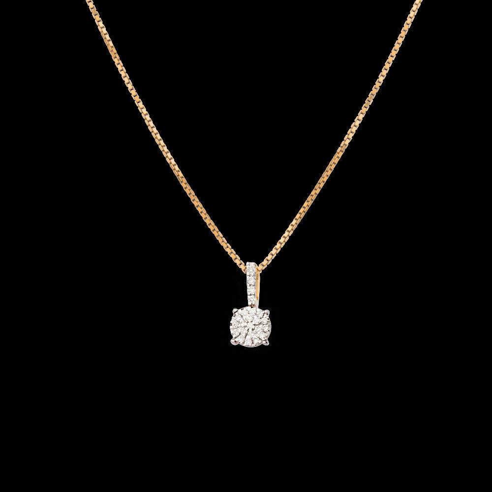 14K Yellow Gold Diamond Pendant - 0.14ct SI-IJ