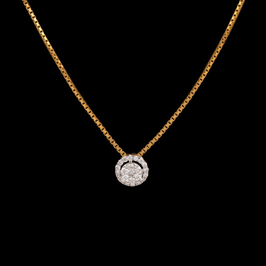 14K Yellow Gold Diamond Pendant - 0.16ct SI-IJ