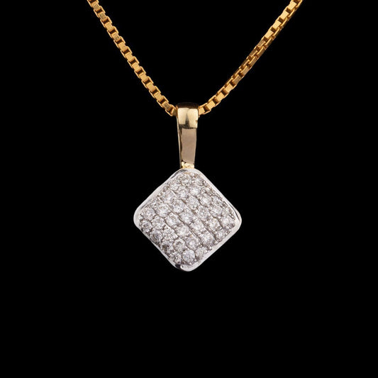14K Yellow Gold Diamond Pendant - 0.17ct SI-IJ