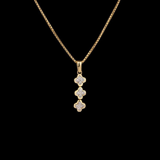 14K Yellow Gold Diamond Pendant - 0.15ct SI-IJ