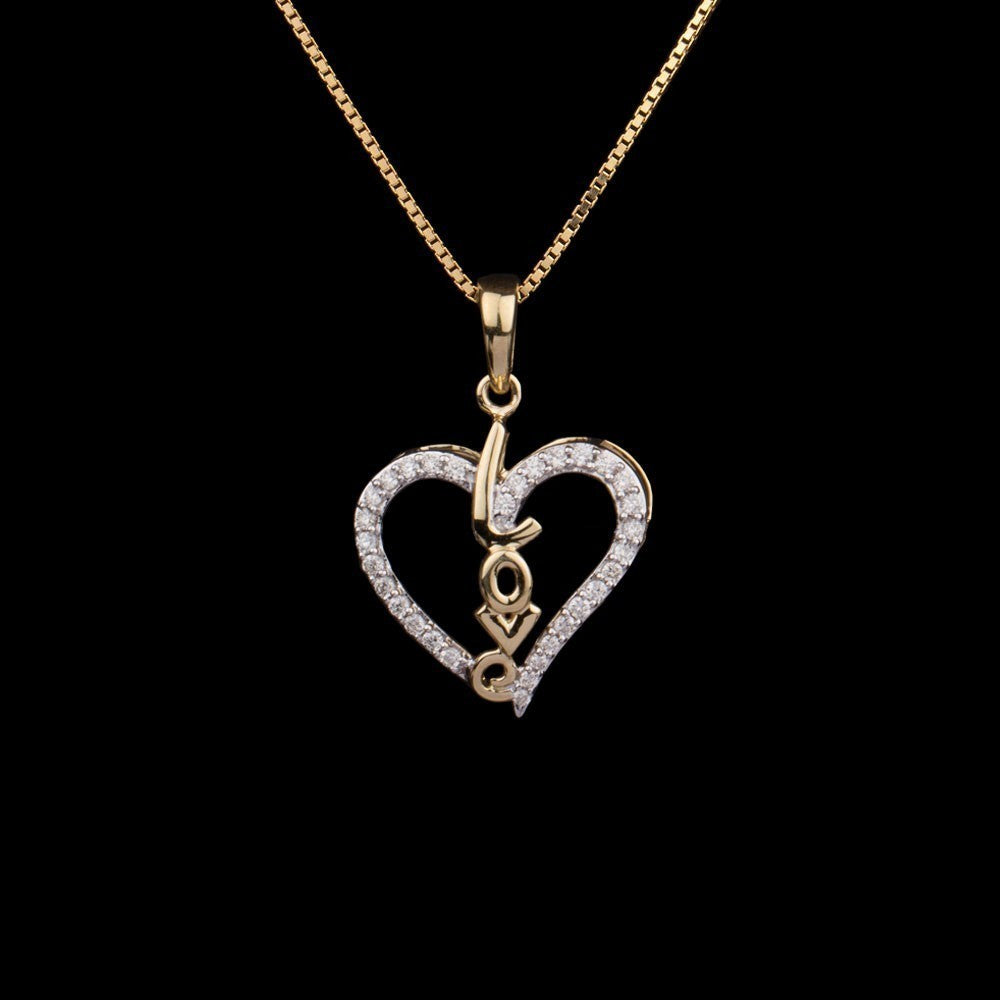 14K Yellow Gold Diamond Pendant - 0.16ct SI-IJ