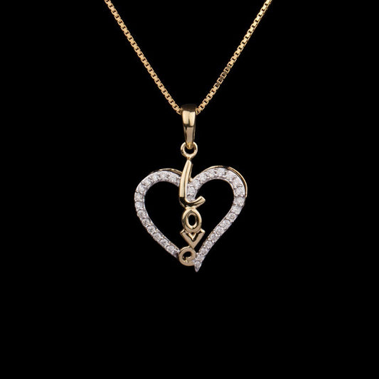 14K Yellow Gold Diamond Pendant - 0.16ct SI-IJ