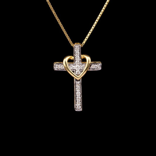14K Yellow Gold Diamond Pendant - 0.15ct SI-IJ